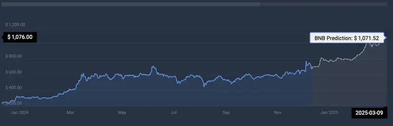 BNB prediction from CoinCodex